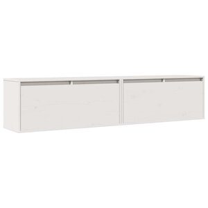 vidaXL Armoires murales 2 Pièces Blanc 80x30x35 cm Bois de pin massif