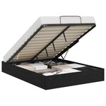 vidaXL Cadre de lit ottoman avec stockage Chêne Noir 193 x 140 x 25 cm