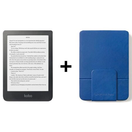 Pack KOBO : Liseuse Tactile Clara 6 - Stockage 8Go + Etui SleepCover Bleu