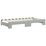 vidaXL Lit de jour avec lit gigogne gris clair 90x190 cm velours