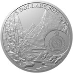 Pièce de monnaie en Argent 5 Dollars g 42 Millésime 2025 Ice Age MAMMOTH