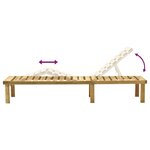 vidaXL Chaise longue de jardin avec table Bois de pin imprégné