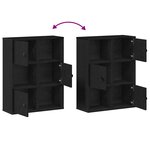 vidaXL Bibliothèque chêne noir 60x24x76 5 cm bois d'ingénierie