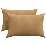 vidaXL Coussins de canapé 2 Pièces Marron 60 x 40 cm