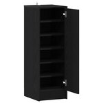 vidaXL Cabinet à chaussures avec étagère Chêne noir 32 x 35 x 92 cm