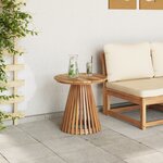 vidaXL Table d'appoint de jardin Ø50x49 5 cm en bois massif de teck