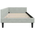 vidaXL Cadre de lit d'angle avec tête de lit Gris clair 90 cm x 190 cm