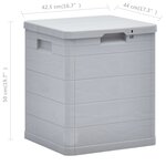 vidaXL Boîte de rangement de jardin 90 L Gris clair