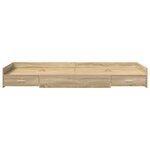 vidaXL Cadre de lit avec rangement Chêne Sonoma 90 x 200 cm