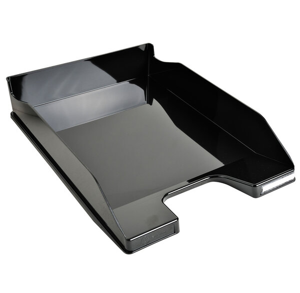 Corbeille-à-courrier MIDI-COMBO noir glossy EXACOMPTA