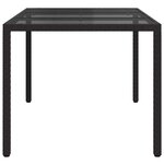 vidaXL Table de Jardin Noir 150 x 90 x 75 cm polyrotin