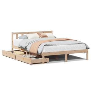vidaXL Cadre de lit sans matelas 160x200 cm bois massif de pin