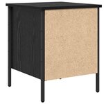 vidaXL Armoire de chevet en chêne noir 40x42x50 cm en bois d'ingénierie