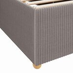 vidaXL Cadre de lit avec matelas Taupe 200 x 200 cm tissu