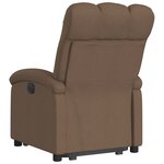 vidaXL Fauteuil inclinable Marron Tissu