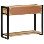 vidaXL Table console 100x35x75 cm bois de manguier massif brut