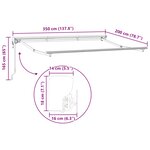 vidaXL Auvent rétractable électrique Crème 3 5 x 2 m