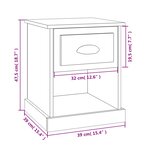 vidaXL Tables de chevet 2 Pièces blanc brillant 39x39x47 5 cm