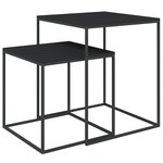 vidaXL Ensemble de table basse 2 Pièces bois d'ingénierie et métal