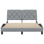 vidaXL Cadre de lit sans matelas gris clair 140x200 cm tissu
