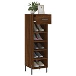 vidaXL Meuble à chaussures chêne marron 30x35x105 cm bois d'ingénierie