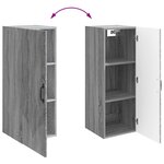 vidaXL Armoire Murale 33 x 34 5 x 90 cm Bois d'ingénierie Sonoma gris