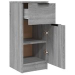 vidaXL Buffets 2 Pièces Sonoma gris 30x30x70 cm Bois d'ingénierie