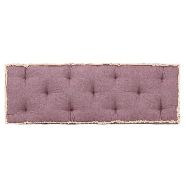 vidaXL Coussin de canapé palette Rouge bordeaux 120x40x7 cm