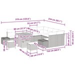 vidaXL Ensemble de canapé de jardin 12 Pièces Beige  Gris clair