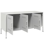vidaXL Meuble TV blanc 100 5x39x50 5 cm acier