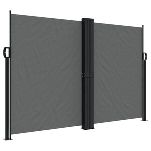 vidaXL Auvent latéral rétractable anthracite 160x600 cm
