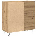 Cabinet d'enregistrement vidaXL Chêne Noir 84 5x38x89 cm Bois d'ingénierie