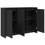 vidaXL Buffet Noir 102 x 33 x 75 cm Bois d'ingénierie