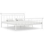 vidaXL Cadre de lit sans matelas blanc métal 160x200 cm