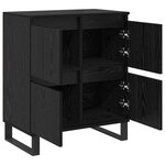 vidaXL Buffets 2 Pièces Chêne noir 120 x 35 x 70 cm Bois d'ingénierie