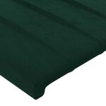vidaXL Têtes de lit 2 Pièces Vert foncé 100x5x78/88 cm Velours