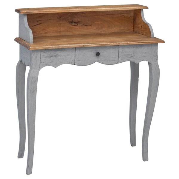 vidaXL Bureau d'écriture bois d'acajou massif 80x40x92 cm