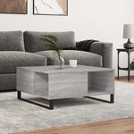 vidaXL Table basse sonoma gris 80x80x36 5 cm bois d'ingénierie