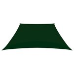 vidaXL Voile de parasol Tissu Oxford trapèze 2/4x3 m Vert foncé
