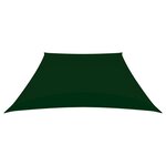 vidaXL Voile de parasol Tissu Oxford trapèze 2/4x3 m Vert foncé