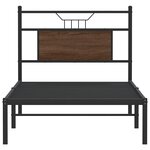 vidaXL Cadre de lit sans matelas chêne marron 75x190cm bois ingénierie