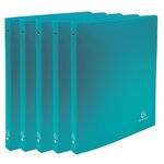 Classeur Polypro souple 4 anneaux 15 mm dos 20 mm A4 VERT JADE EXACOMPTA