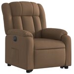vidaXL Fauteuil inclinable électrique marron tissu