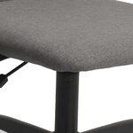 vidaXL Chaise de bureau réglable en hauteur gris foncé tissu