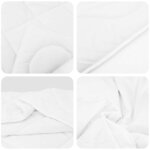 vidaXL Couette d'été avec oreiller 3 pièces Blanc Microfibre