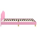 vidaXL Cadre de lit pour enfants avec tête de lit Rose 90 x 190 cm