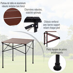 Table de pique-nique  table de camping pliante légère 4 pers. en aluminium