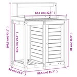 vidaXL Table de rempotage avec étagères marron bois massif de pin