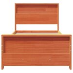vidaXL Cadre de lit Marron cire 100 x 200 cm Bois massif en pin