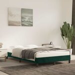vidaXL Cadre de lit sans matelas vert foncé 120x190 cm velours
